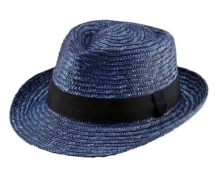 田中帽子店 Noah ノア 麦わら 中折れ ハット メンズ 紳士 ストローハット 中折れ帽 麦わら帽子 大きい帽子 小さい帽子 日本製 h005 ネイビー