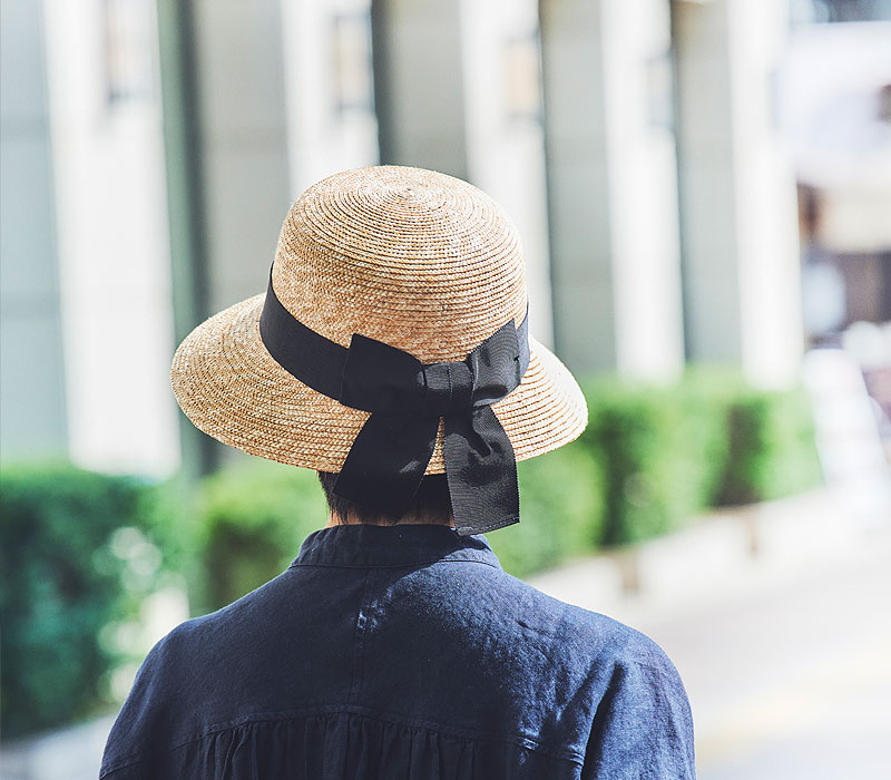 田中帽子店 麦わら帽子 アンヌ anne h008 女優帽 レディース 帽子 つば 大きいサイズ ストローハット tanaka hat