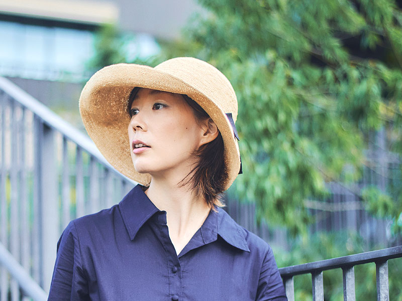 田中帽子店Chloe2（クロエ2）ラフィア 女優帽／58cm 60cm 婦人用帽子 