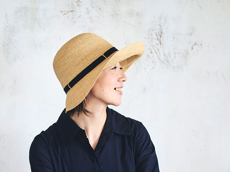 田中帽子店 uk-h139 Chloe2 クロエ2 ラフィア 女優帽 大きいサイズ 帽子 レディース つば長い クロッシェ 日本