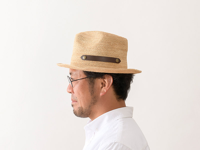 田中帽子店 uk-h140 Paulo2 ポーロ2 ラフィア 中折れ帽子（58cm／60cm）