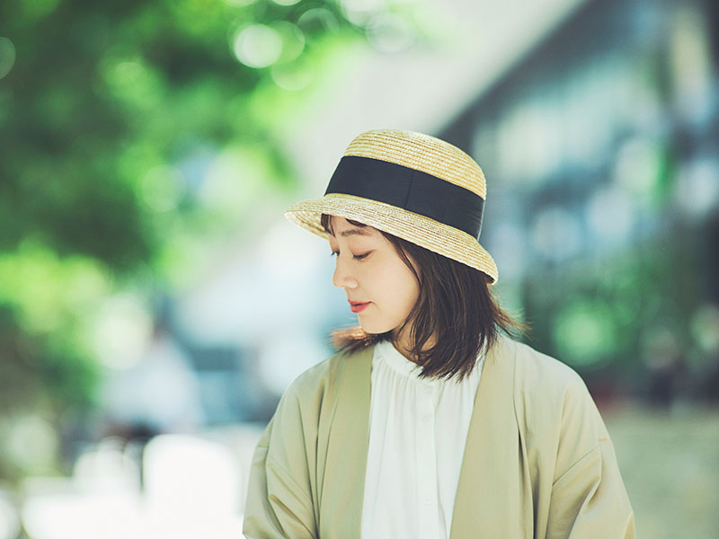 田中帽子店Ciel シエル・グログランリボン 麦わら クロッシェ 新商品