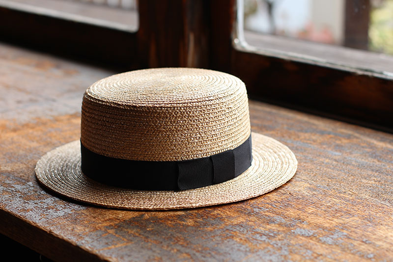 田中帽子店Marin/h（マラン・オム）紳士用カンカン帽子（グログラン