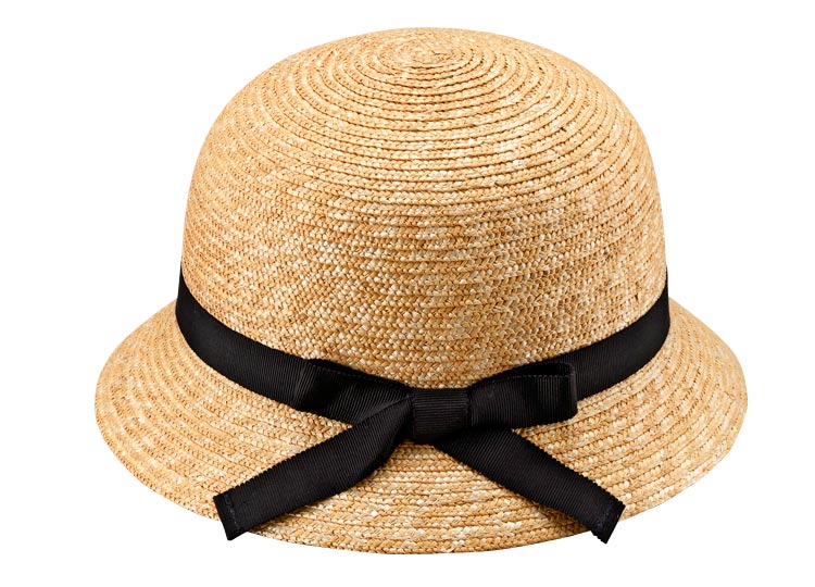 田中帽子店 Gland グラン 麦わら帽子 クロッシェ 子供用 ブラック 52cm 54cm 子供用帽子 田中帽子店 公式