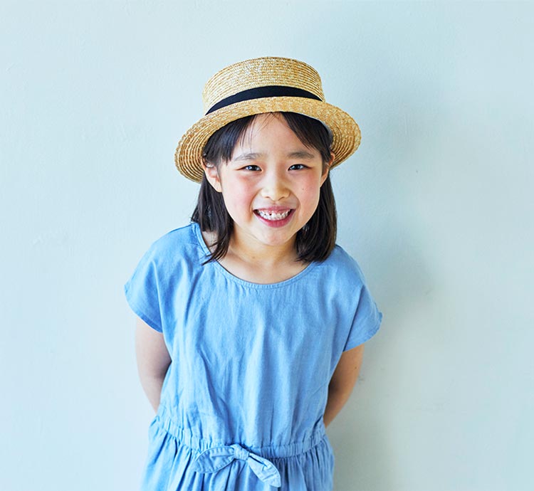 田中帽子店】Marin（マラン）子供用カンカン帽子／7-8mm 子供用帽子 