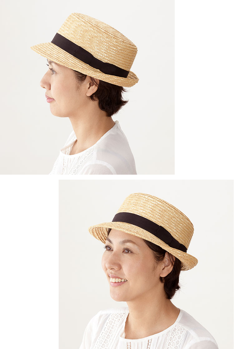 田中帽子店 Colette コレット カンカン型 中折れハット 57 5cm 婦人用帽子 田中帽子店 公式