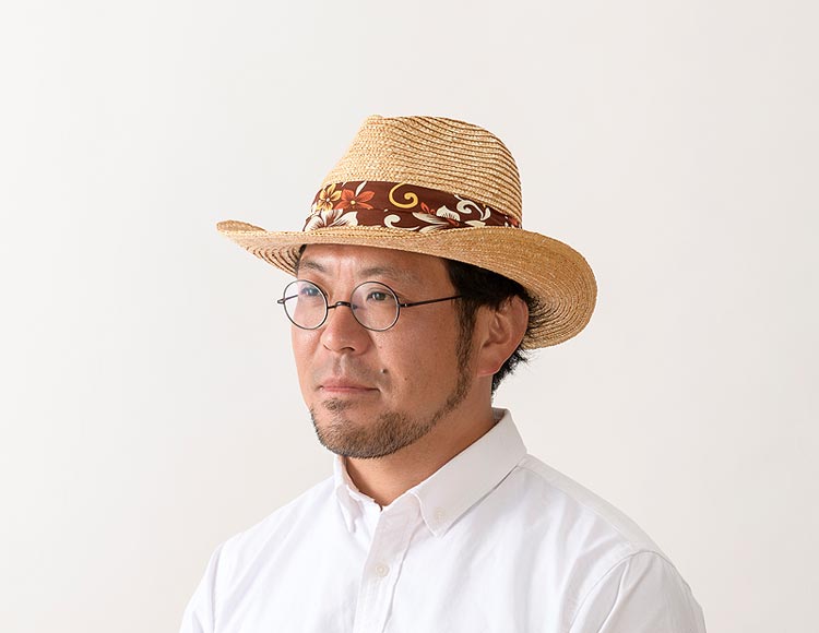 田中帽子店 Golf アロハ 麦わら テンガロン型ゴルフハット 紳士用帽子 田中帽子店 公式