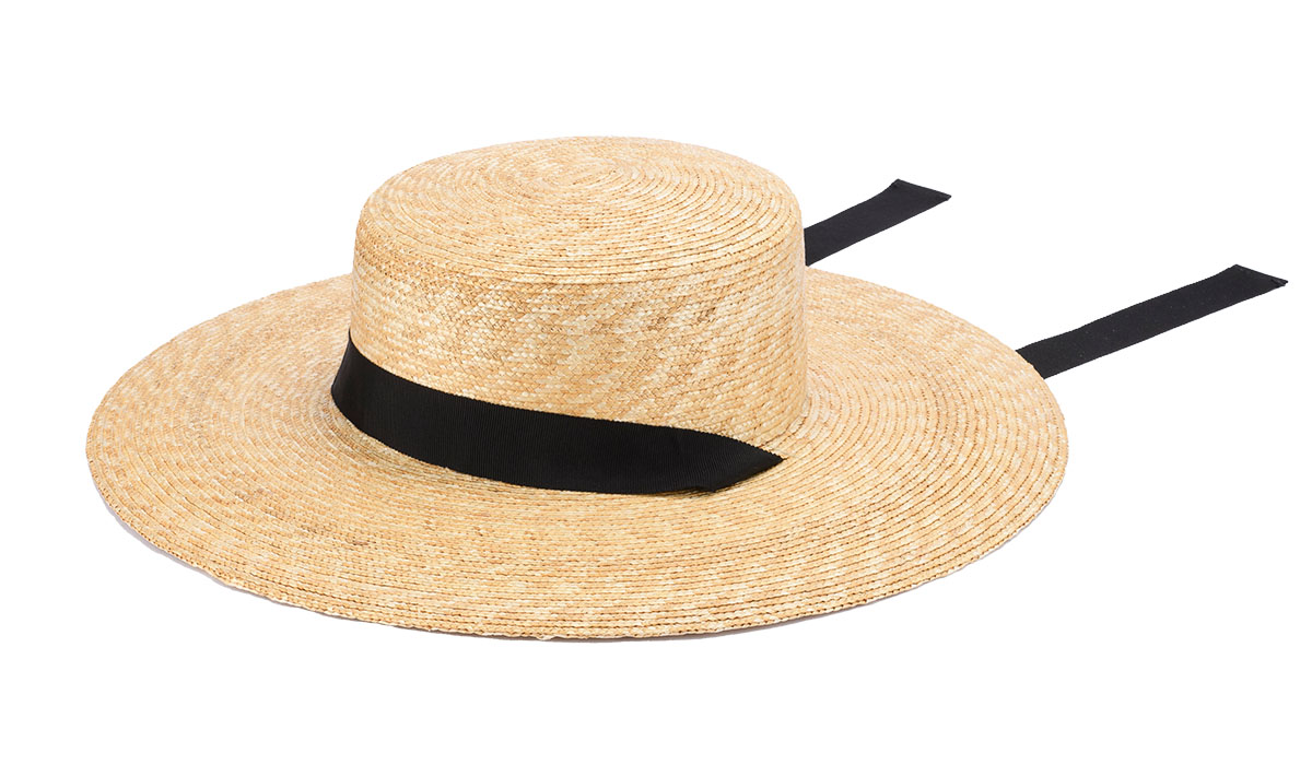 新品 夏用ペーパーハット 麦わら帽子 54cm～58cm ダークブラウン - 帽子